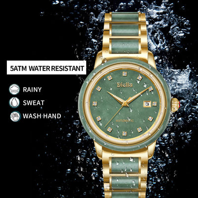 Luxury Women's Automatic Mechanical Dress Watch - Waterproof with Sapphire Glass Mirror