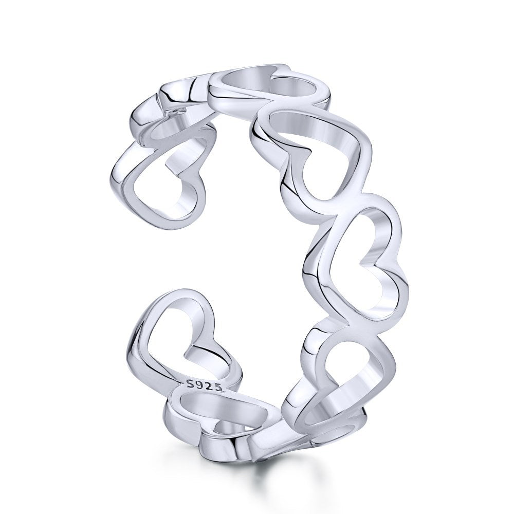 SILVER INFINITY HEART Ring 925 Sterling Silver Ring
